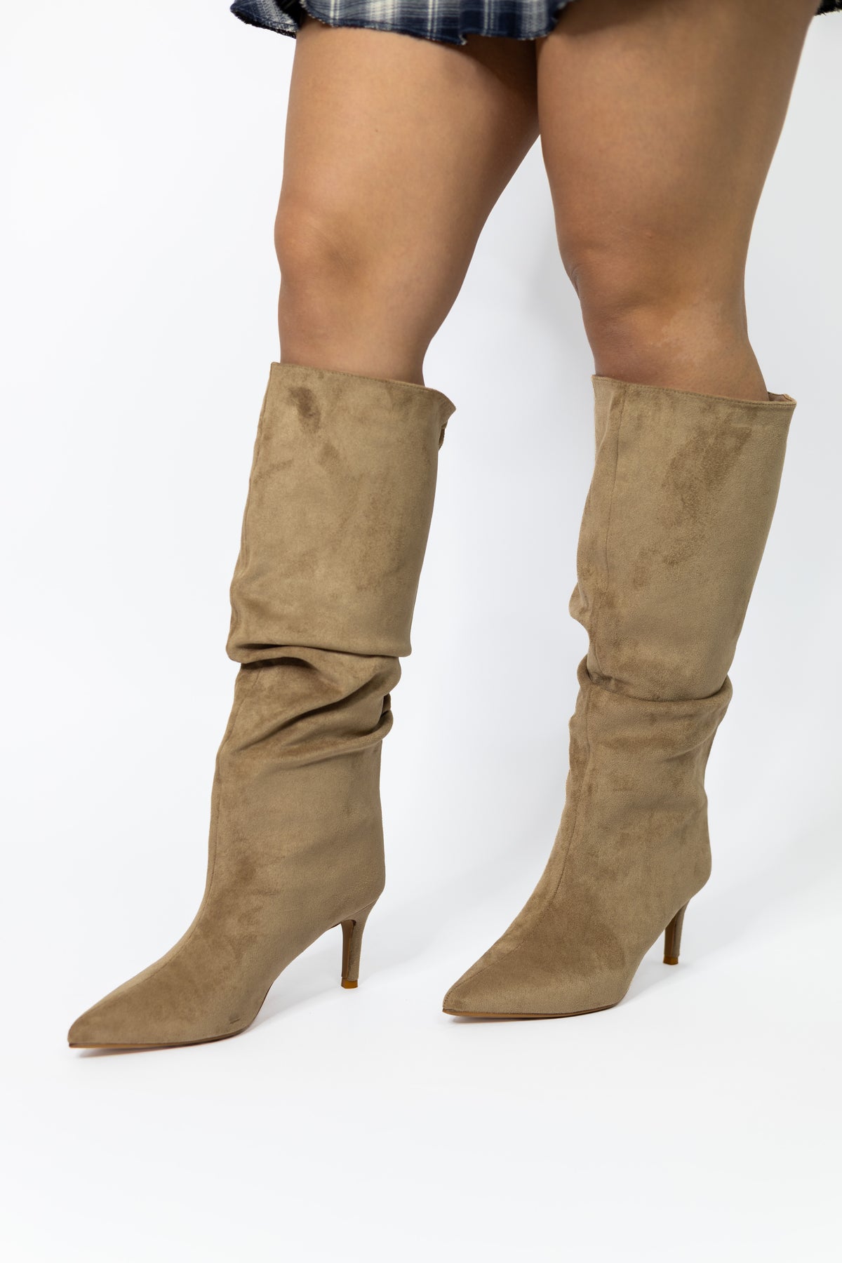 stivale suede khaki