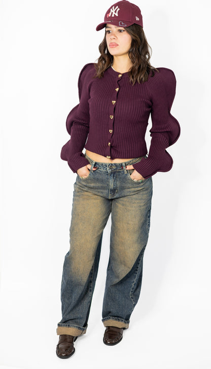 cardigan onde cuoricini