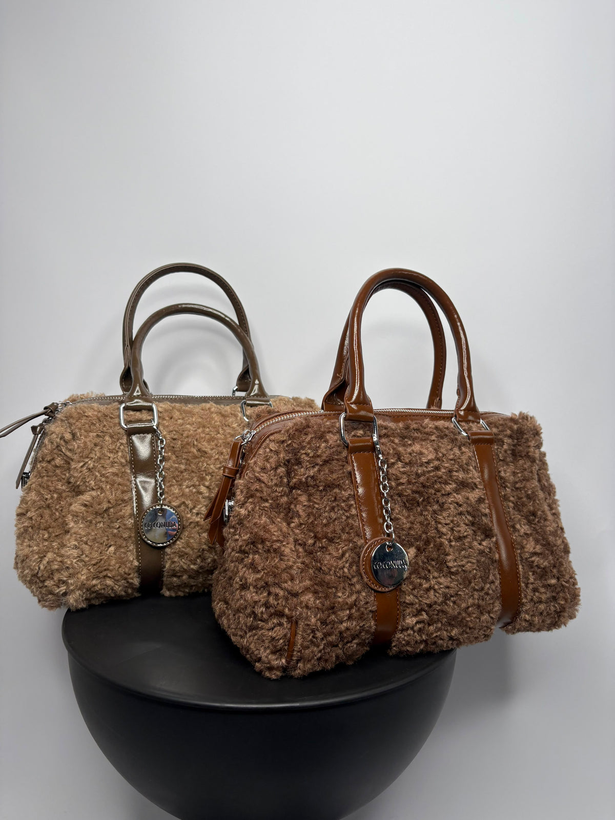 bauletto pelliccia riccia
