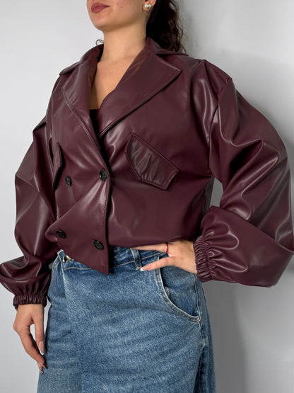 chiodo bomber similpelle