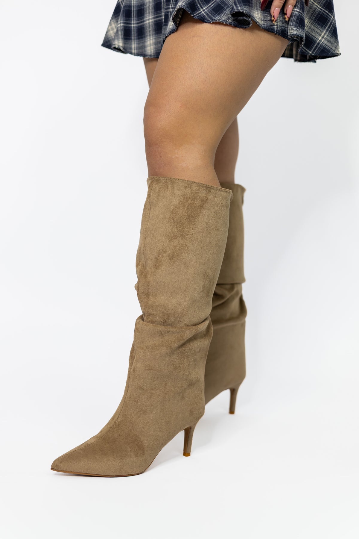 stivale suede khaki